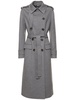 Wool double breasted belted coat