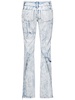 Coated denim midrise straight jeans