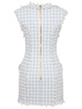Gingham tweed mini dress