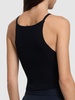 Pointy buckle rib knit tank top