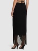 Jacky fringed silk midi wrap skirt