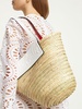 Large Loubishore straw & leather tote