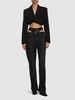 Slit hem jeans w/ mesh underwear