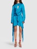 Louie logo jacquard satin mini dress