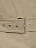 Belted cotton blend gabardine trench