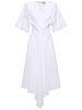 Cotton poplin s/s flared midi dress