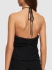 Embellished halter crop top