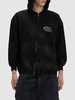 Vintage effect cotton sweatshirt hoodie