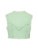 Cropped tweed vest