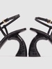 95mm Metallic leather sandals