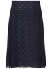 Iranee polka dot sheer midi skirt