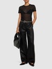 Linen blend balloon pants