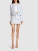 Trapeze gingham tweed mini skirt