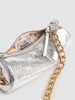Cindy metallic crinkled cylinder bag
