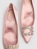 65mm Flower crystal & satin pumps