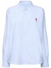 Cotton poplin logo shirt