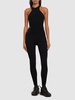 Ribbed jersey cut-out tank top