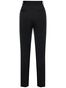 Wool gabardine cigarette tuxedo pants