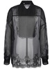 Silk blend organza & lace shirt