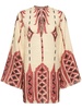 Desert Scout printed linen mini dress