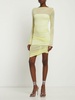 Draped jersey mini dress