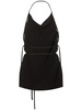 Textured silk open back top