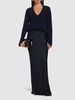 Bar silk satin maxi skirt