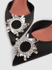 70mm Begum satin slingbacks