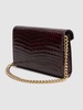 Small Elly embossed leather clutch