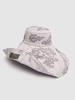 Tromp l'oeil lace print canvas hat