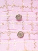 Sequined checked tweed round neck jacket