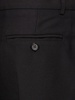 Pleated silk straight pants