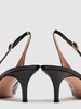 55mm Robbie leather slingbacks