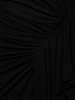 Draped jersey l/s midi wrap dress