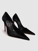 100mm Kate Max glittered velvet pumps