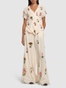 Piñon embroidered linen palazzo pants