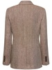 Linen herringbone double breasted jacket