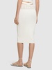Stretch viscose knit midi skirt