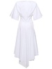 Cotton poplin s/s flared midi dress
