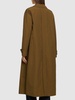 Nylon twill long trench coat
