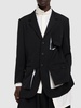 Diagonal button wool jacket