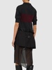 Layered wool blend midi dress