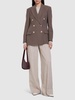 Fluid twill double breast blazer
