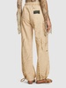 Wide linen & cotton cargo pants