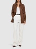 Buttoned leather jacket