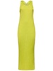 Superfine ribbed viscose midi dress