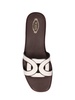 Leather flat slides