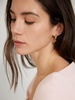 Medium hammered hoop earrings