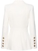 Linen blend double breast blazer