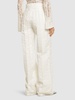 Cotton denim wide jeans